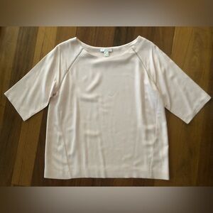 Promod Pink and Silver Boxy Blouse